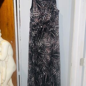 Black, Brown, and white Patterned Dress